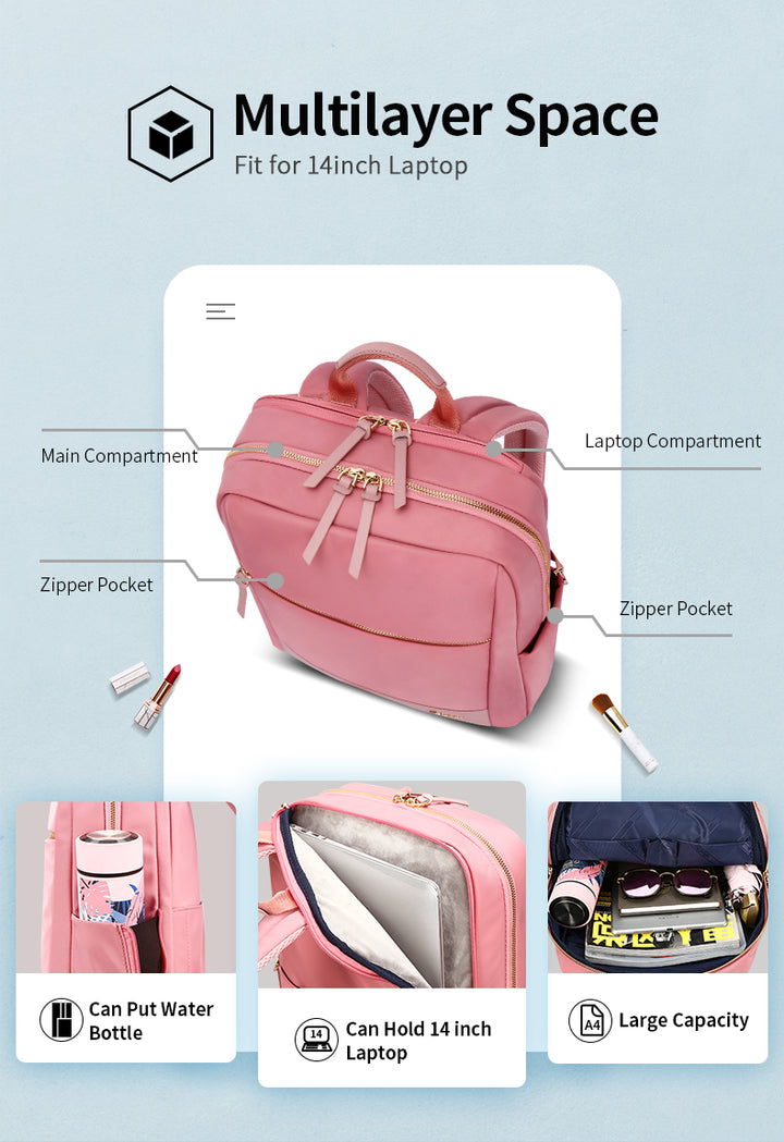 Buy Bopai City-S Laptop backpack for women peach