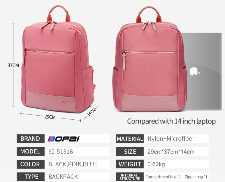 Bopai City-S Laptop Backpack for women black