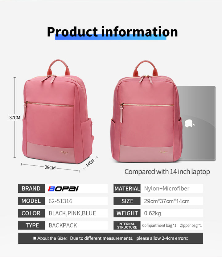 Buy Bopai City-S Laptop backpack for women peach
