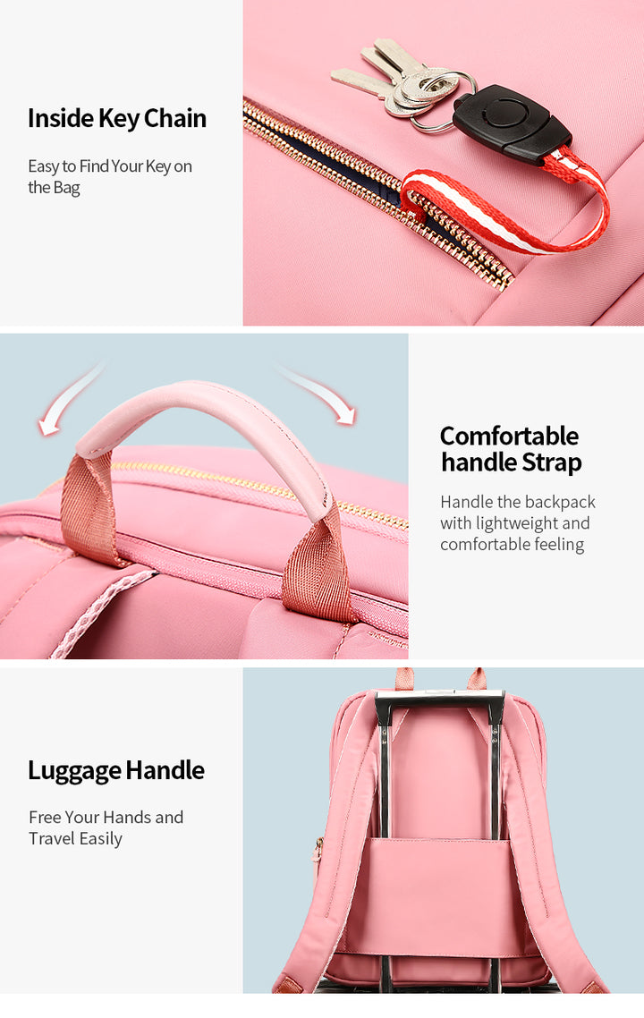 Buy Bopai City-S Laptop backpack for women peach