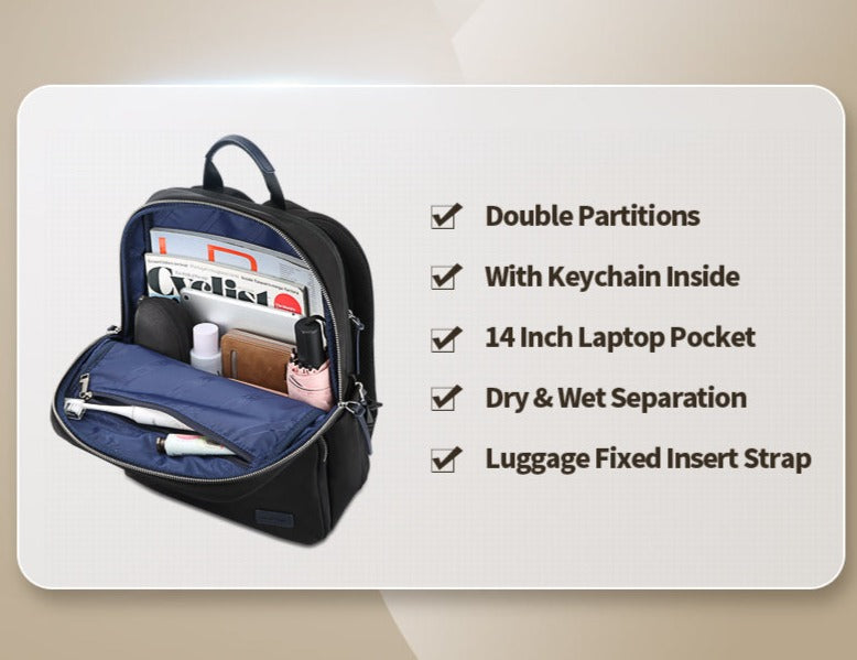 Bopai City-W laptop backpack for women black