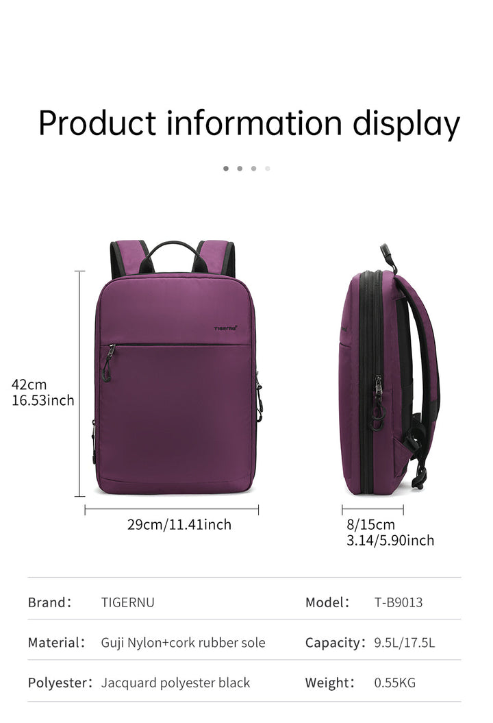 Buy Tigernu TB-S slim backpack for women black