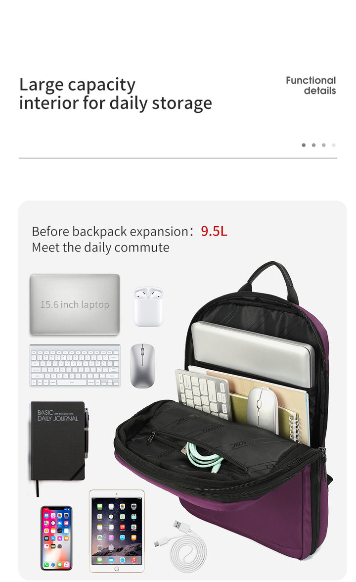 Buy Tigernu TB-S slim backpack for women black